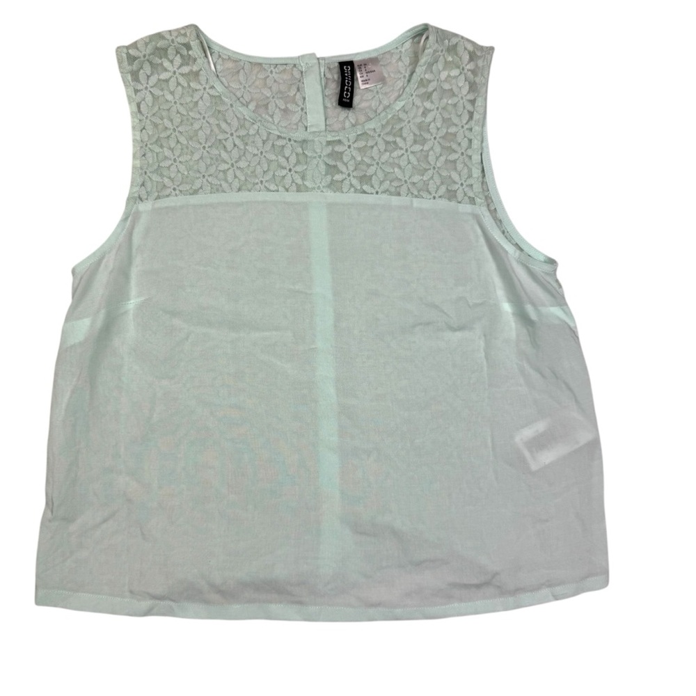 H&M Mint Lace Back Tank Top
